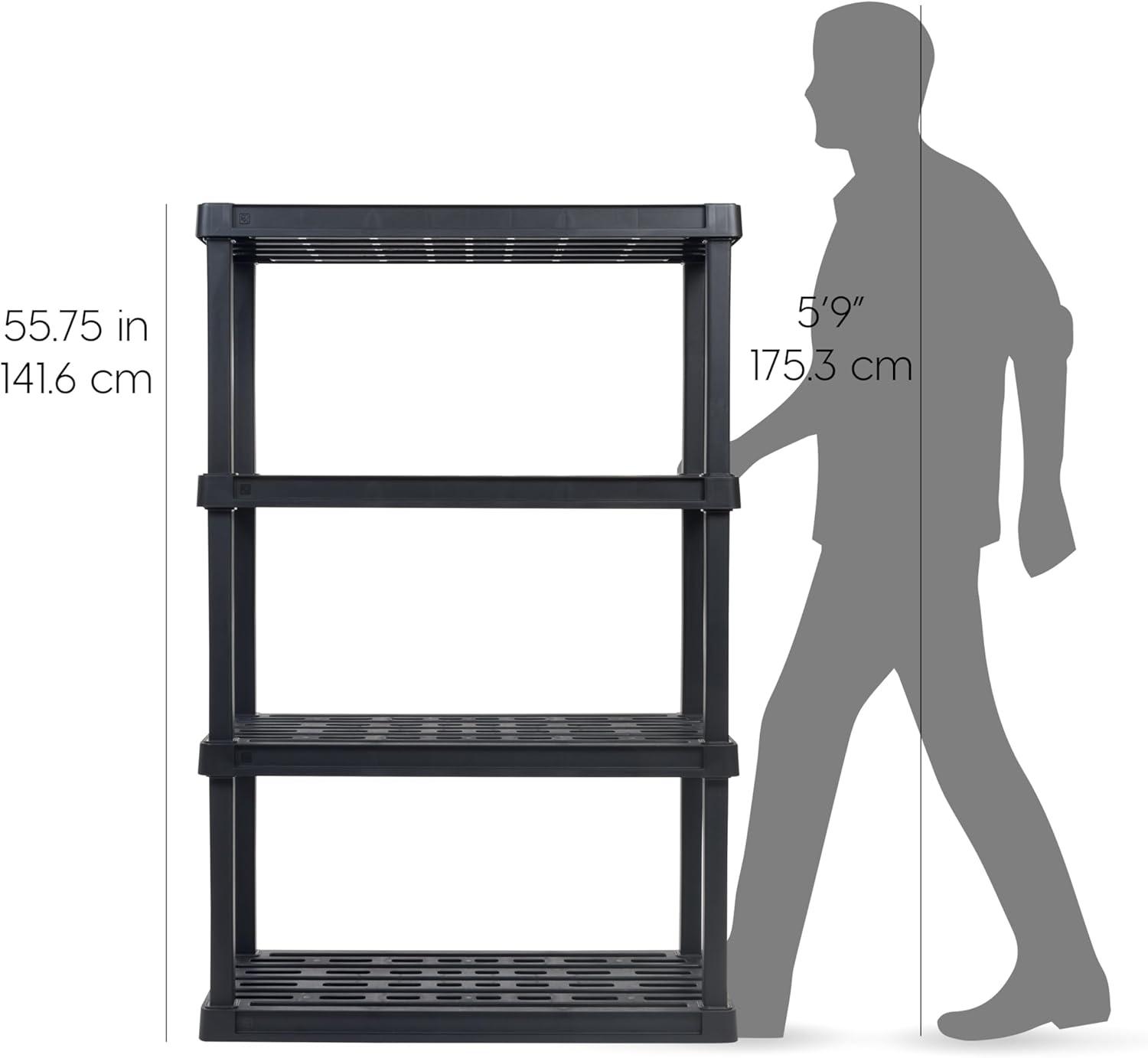 IRIS USA Plastic Garage Shelving Unit Storage Outdoor Indoor