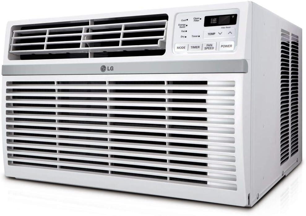 LG 6,000 BTU 250 Sq.ft High Efficiency Window AC, Cools 260 Sq.ft., White, LW6019ER