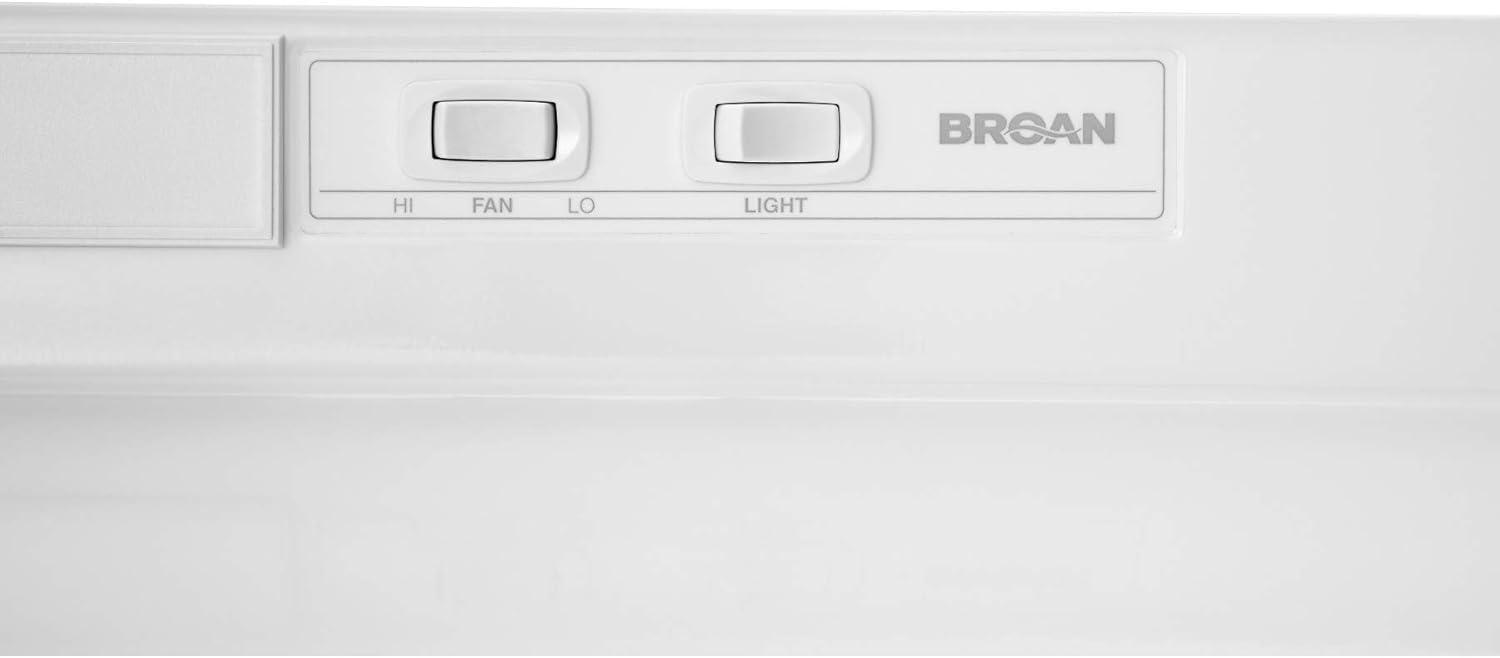 Broan NuTone 24" Steel 190 CFM Convertible Under Cabinet Range Hood with Mesh Filter