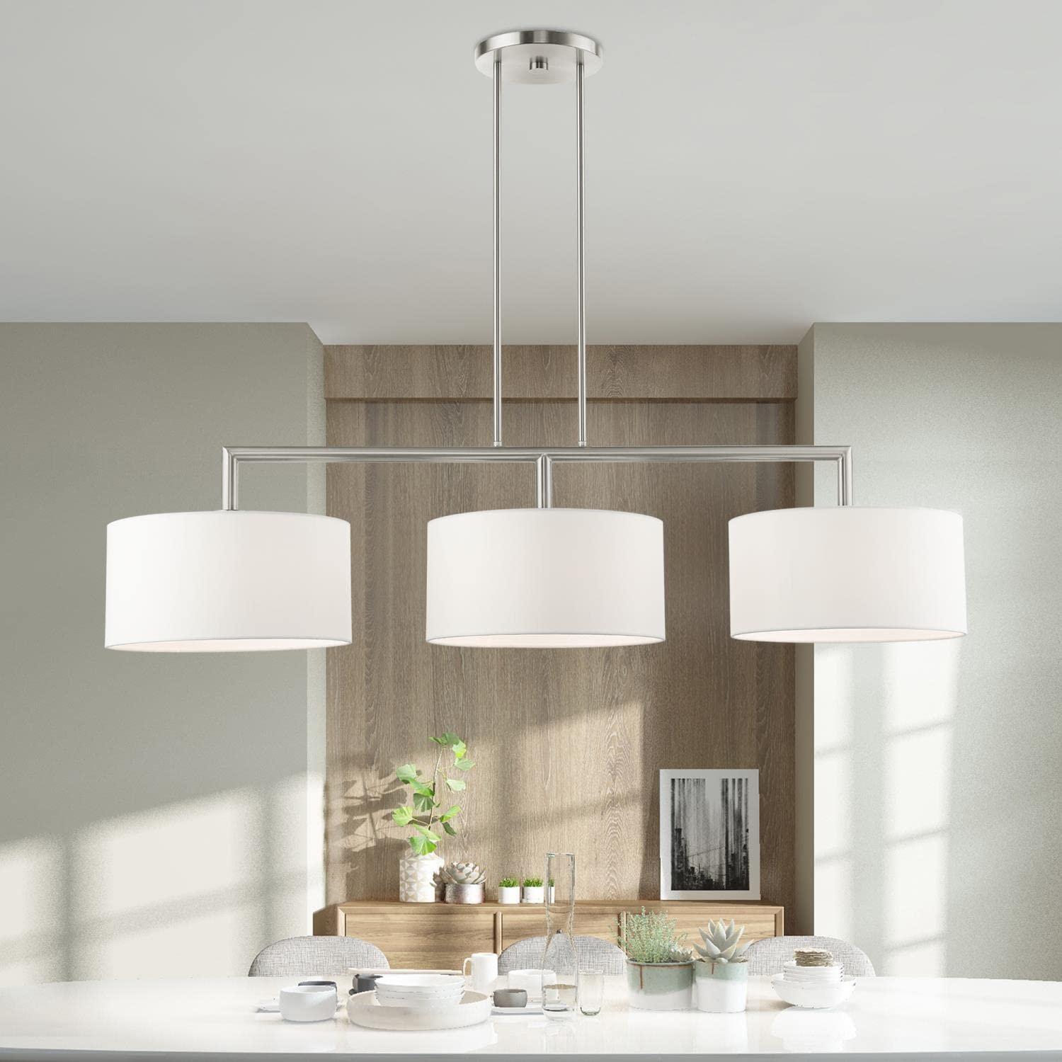 Livex Lighting Meridian 3 - Light Chandelier in  Brushed Nickel