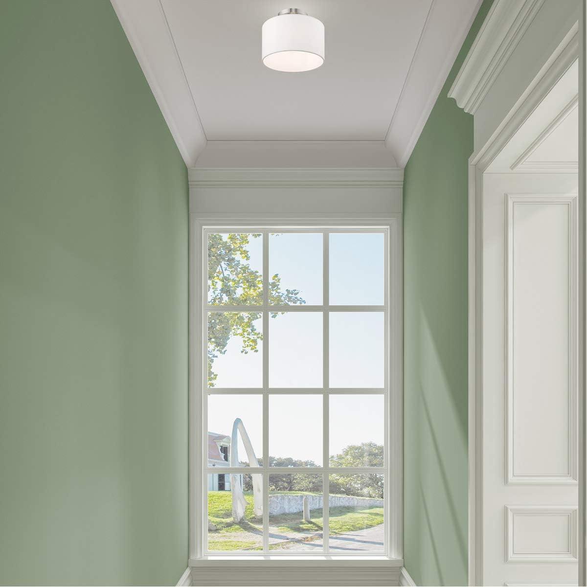 Livex Lighting Clark 1 - Light Semi-Flush Mount in  Brushed Nickel