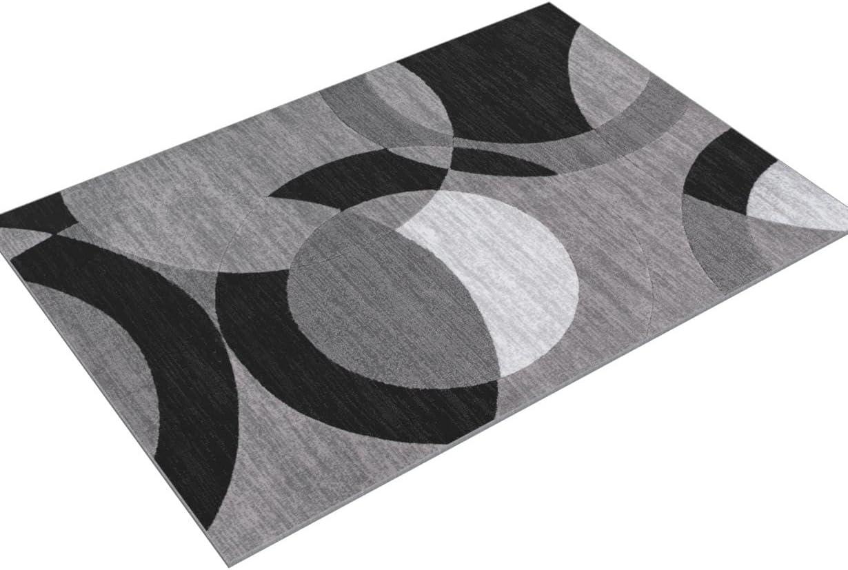 Well Woven Dulcet Bingo Modern Geometric Grey 5'3" x 7'3" Area Rug