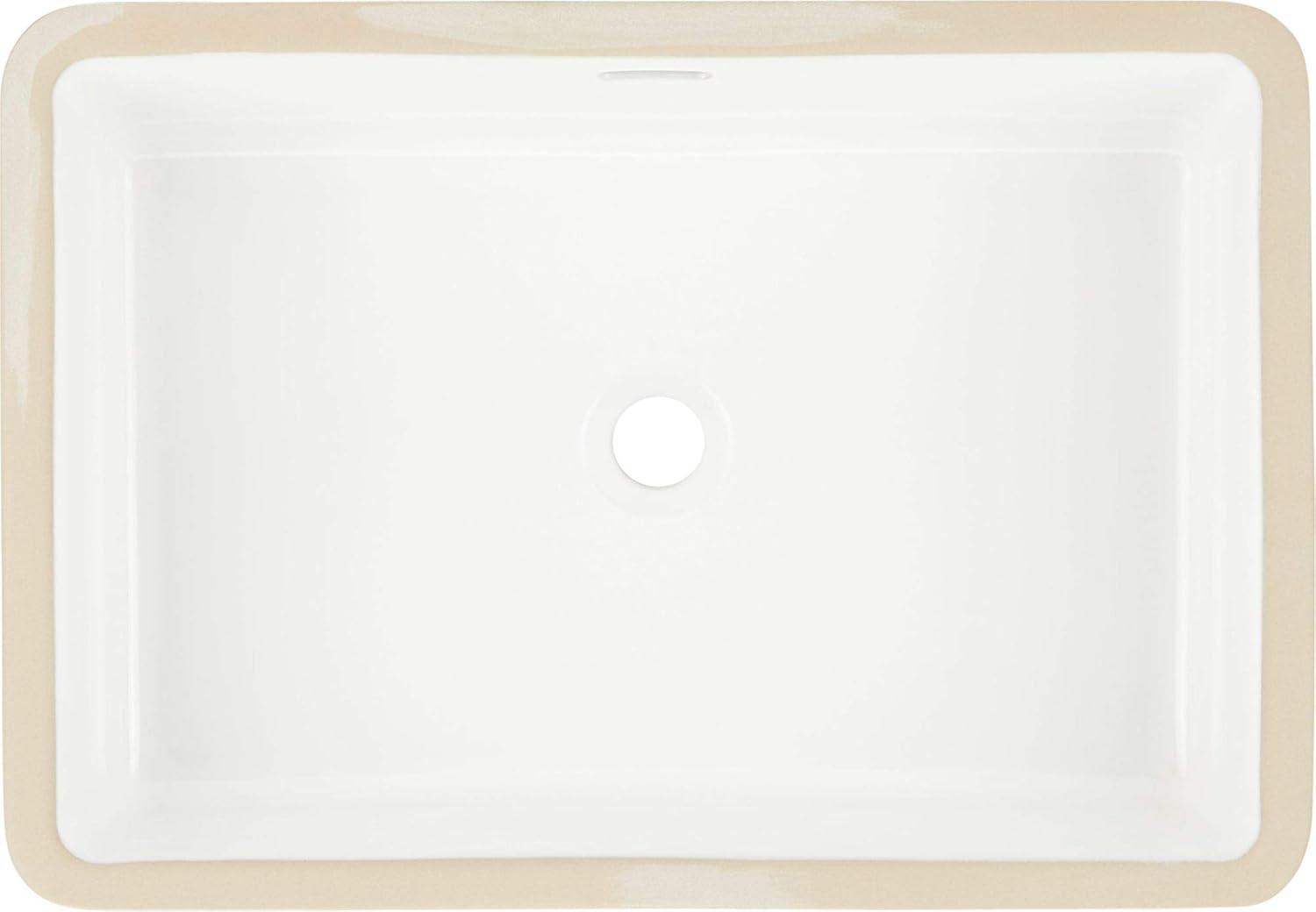 Destin 23" Rectangular Vitreous China Undermount Bathroom Sink