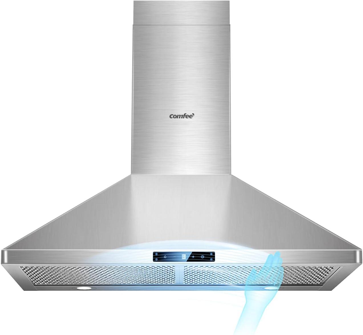 30-Inch Stainless Steel Convertible Wall Mounted Range Hood