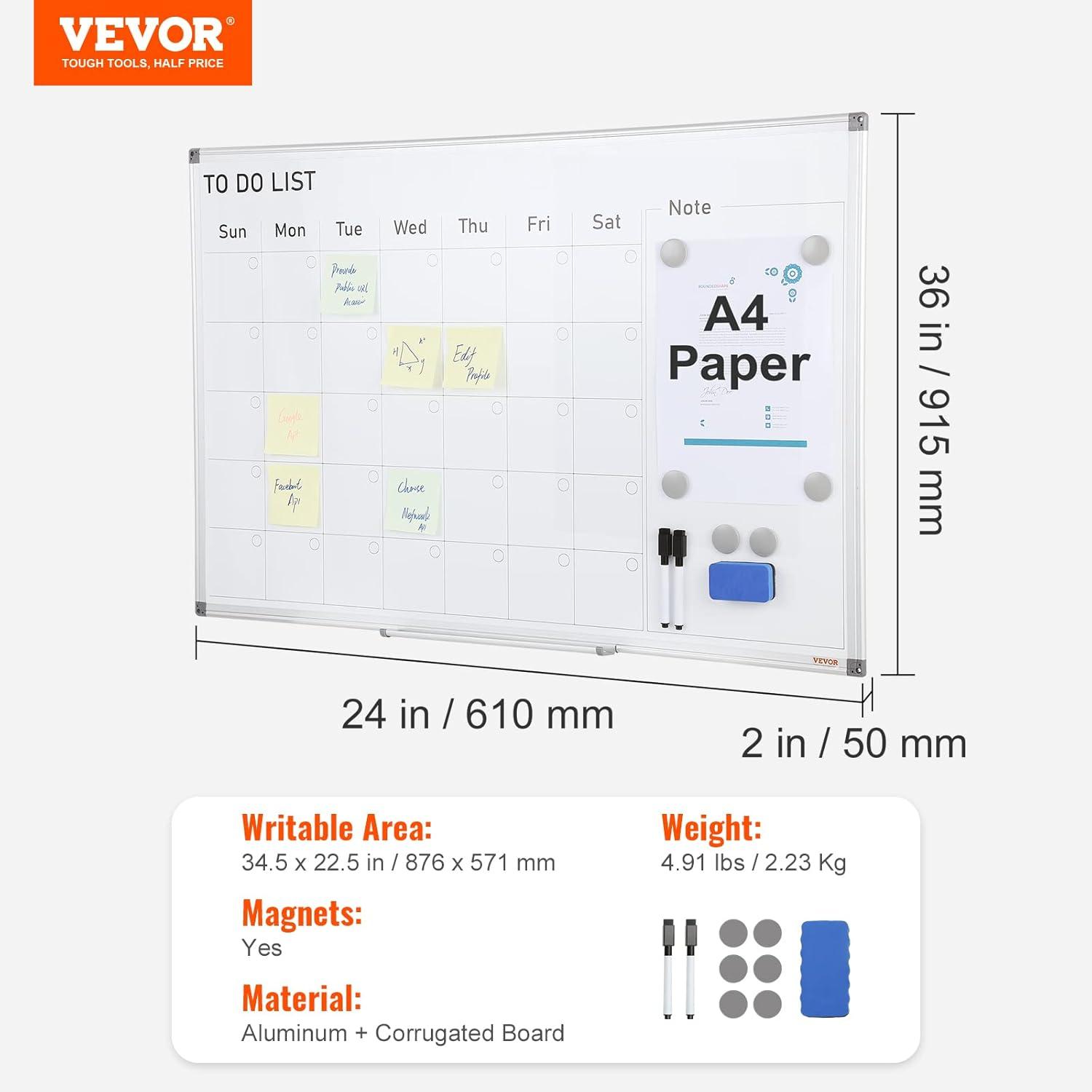 Wall Steel Reversible Magnetic Small - 2' - 4' Whiteboard