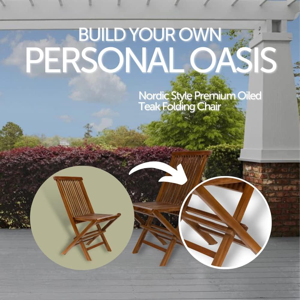 Nordic Teak Outdoor Folding Chair
