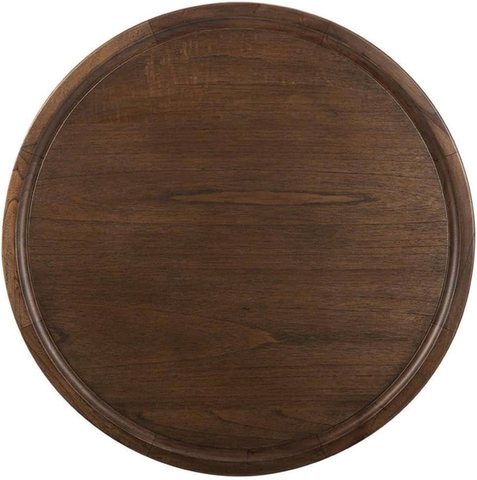 Devin Round Coffee Table - Dark Oak - Safavieh