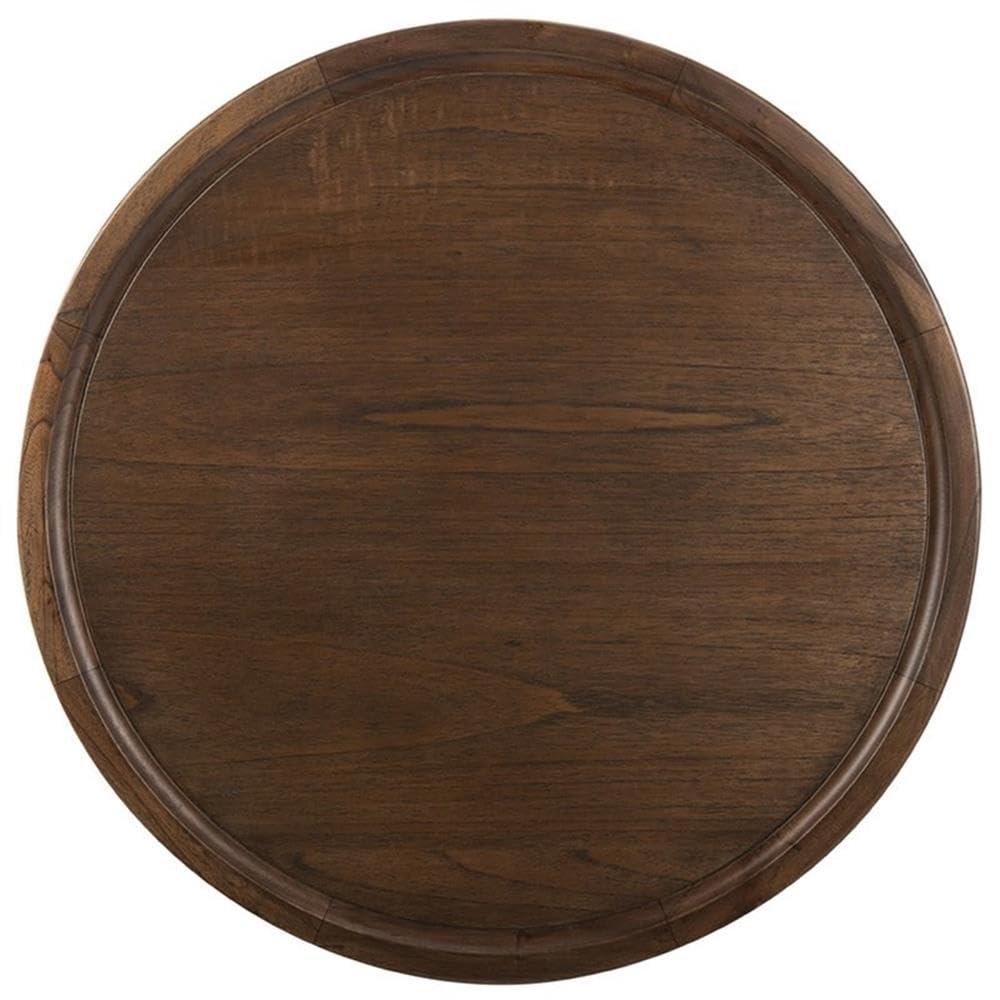 Devin Round Coffee Table - Dark Oak - Safavieh
