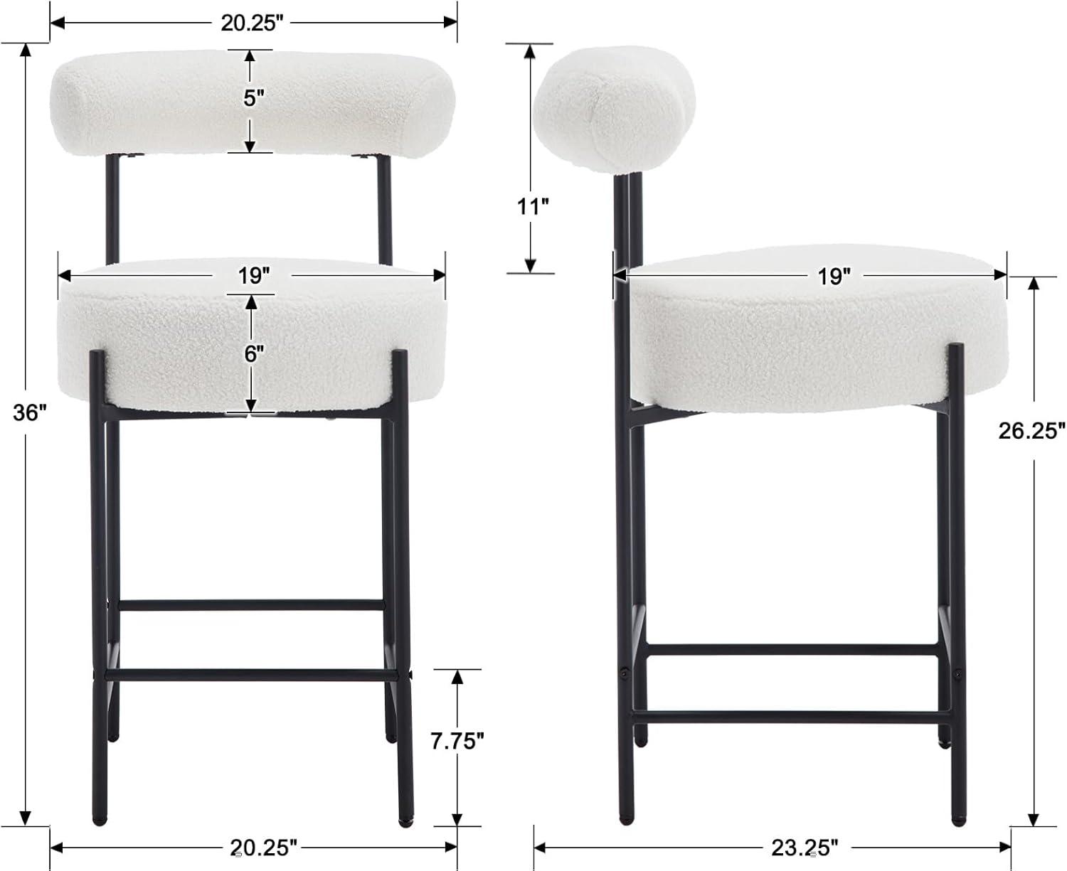 Najira Upholstered Counter Stool with Metal Frame