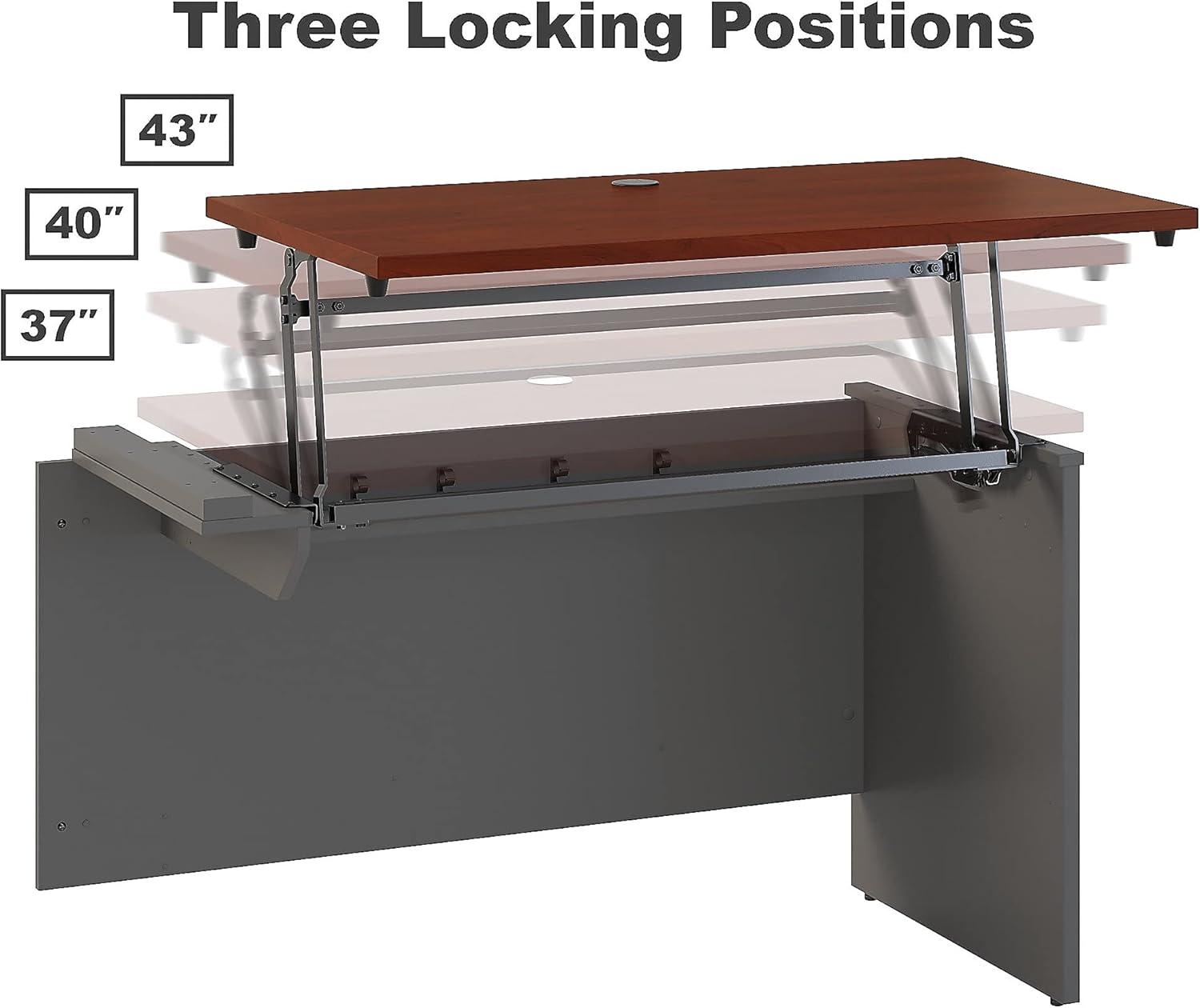 Series C 60W x 43D 3 Position Sit to Stand L Shaped Desk with Mobile File Cabinet