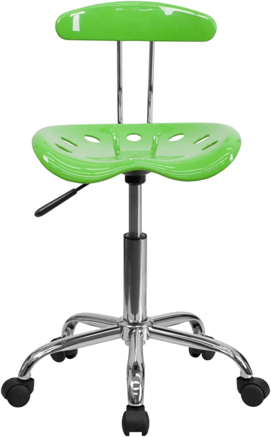 Elliott Vibrant Apple Green Ergonomic Swivel Task Chair with Chrome Base