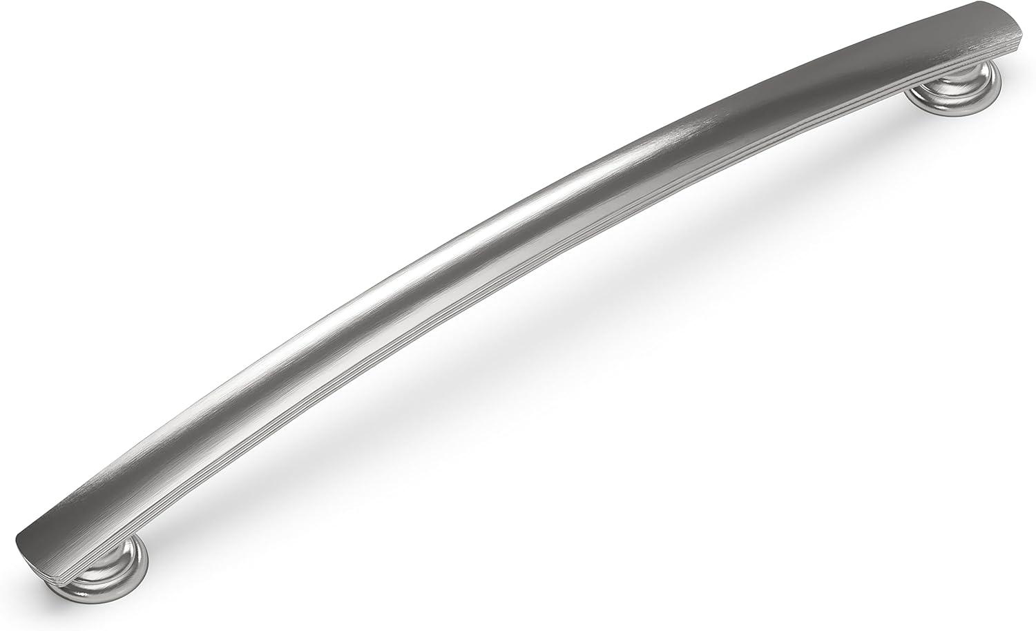 Satin Nickel 10" Modern Bar Handle with Mounting Hardware