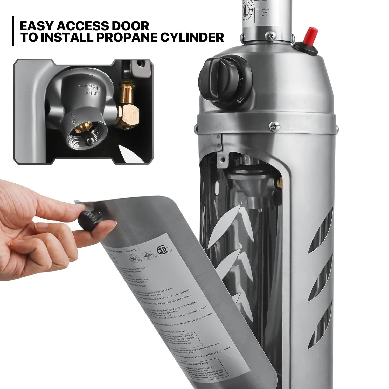 MoNiBloom Propane Gas Patio Heater, Outdoor 11,000 BTU Table Top Heater with Pilot Light for Garden Backyard