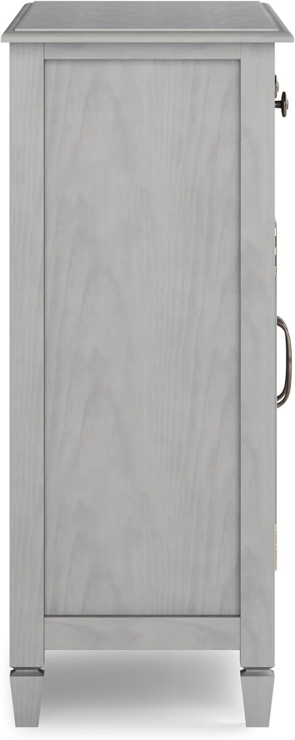 Simpli Home Connaught 40"W Solid Wood 2-Shelf Entryway Storage Cabinet with 2 Storage Drawers