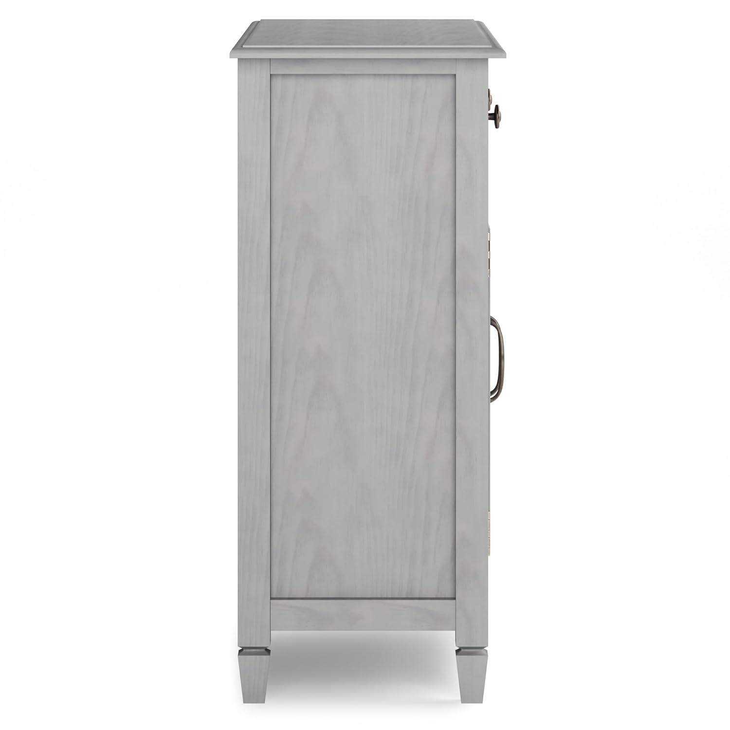Simpli Home Connaught 40"W Solid Wood 2-Shelf Entryway Storage Cabinet with 2 Storage Drawers