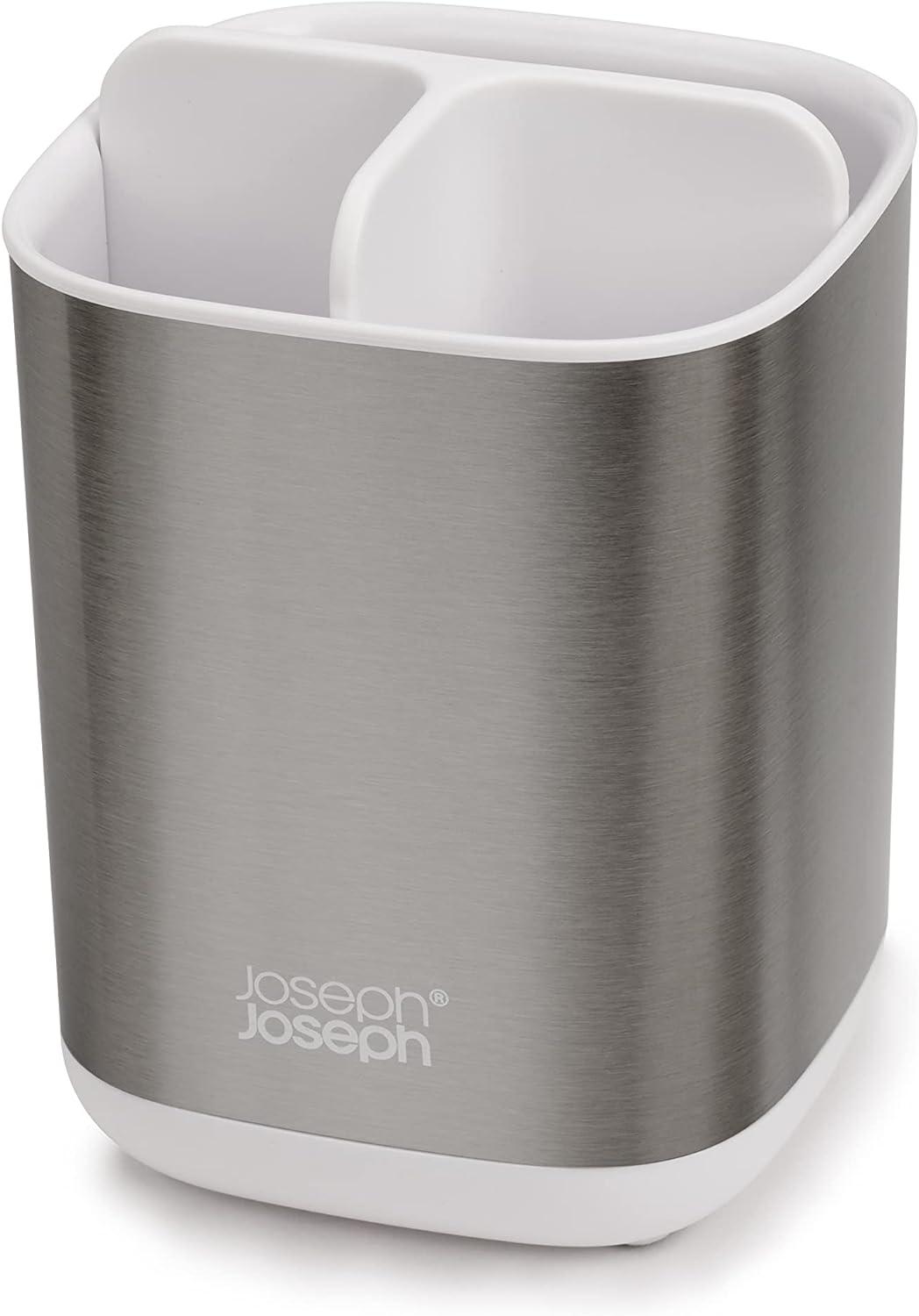 Joseph Joseph Joseph Joseph EasyStore Stainless Steel Compact Toothbrush Holder