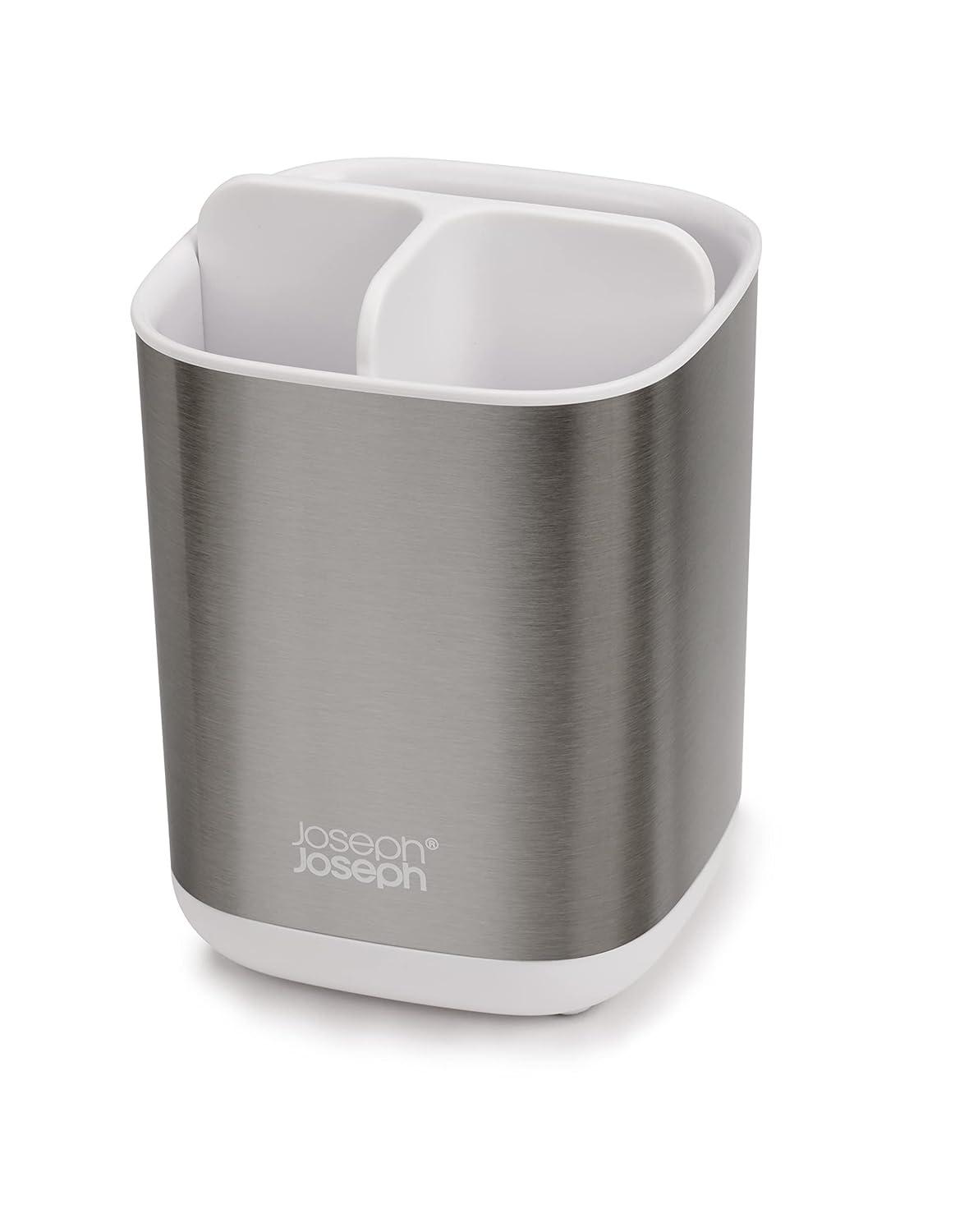 Joseph Joseph Joseph Joseph EasyStore Stainless Steel Compact Toothbrush Holder