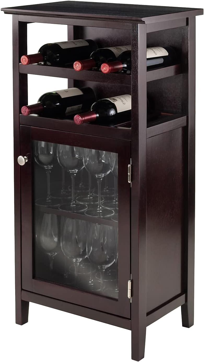 Alta Wine Cabinet Wood/Espresso - Winsome