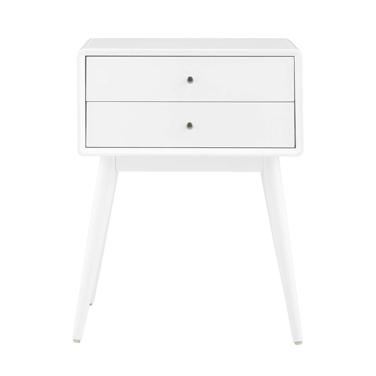 Elle Decor Stephanie Elle Decor Mid-Century Modern Nightstand with 2- Drawers for Storage