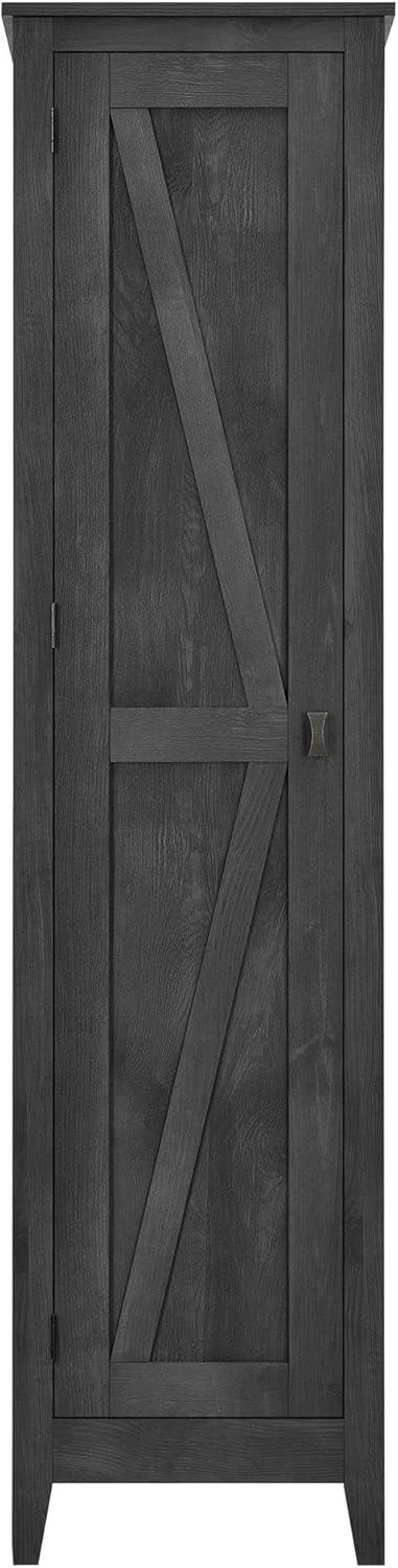 Woven Paths Scandi Farmhouse 18" Wide Storage Cabinet, Rustic Gray