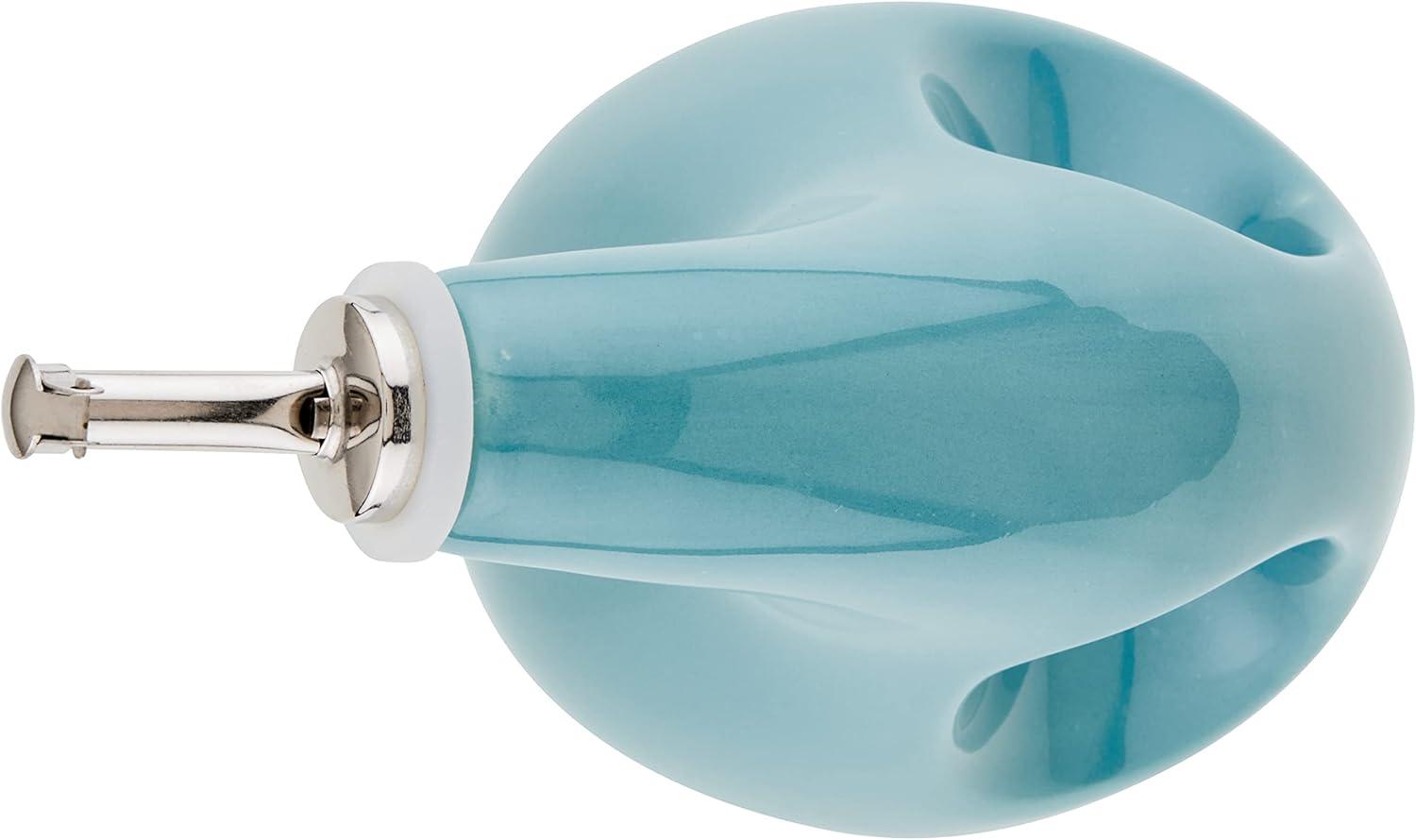 Rachael Ray Ceramic EVOO Oil and Vinegar Dispensing Bottle, 24-Ounce, Agave Blue