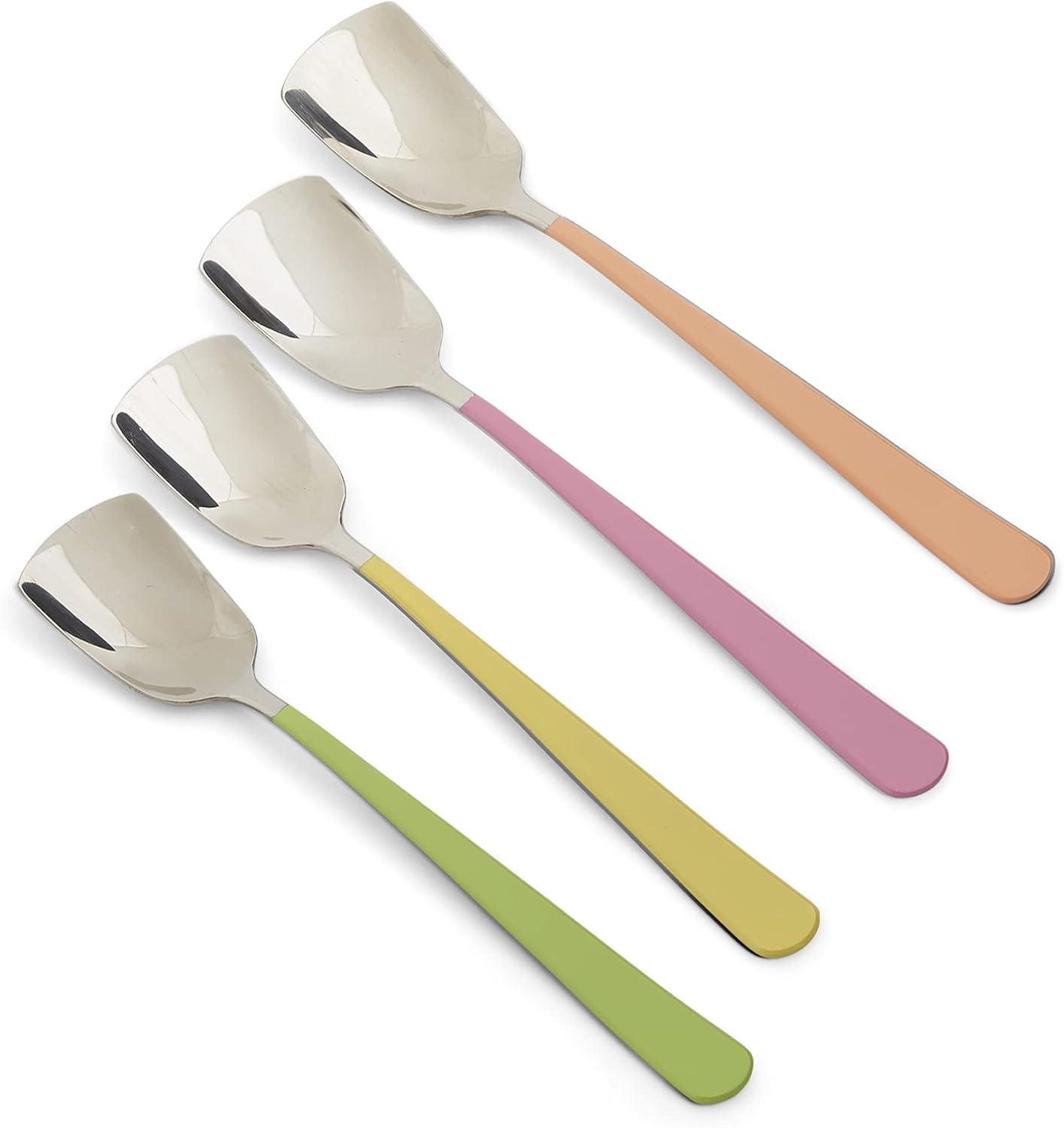 RSVP Endurance Stainless Steel Ice Cream Spoons, Set of 4, Assorted colors