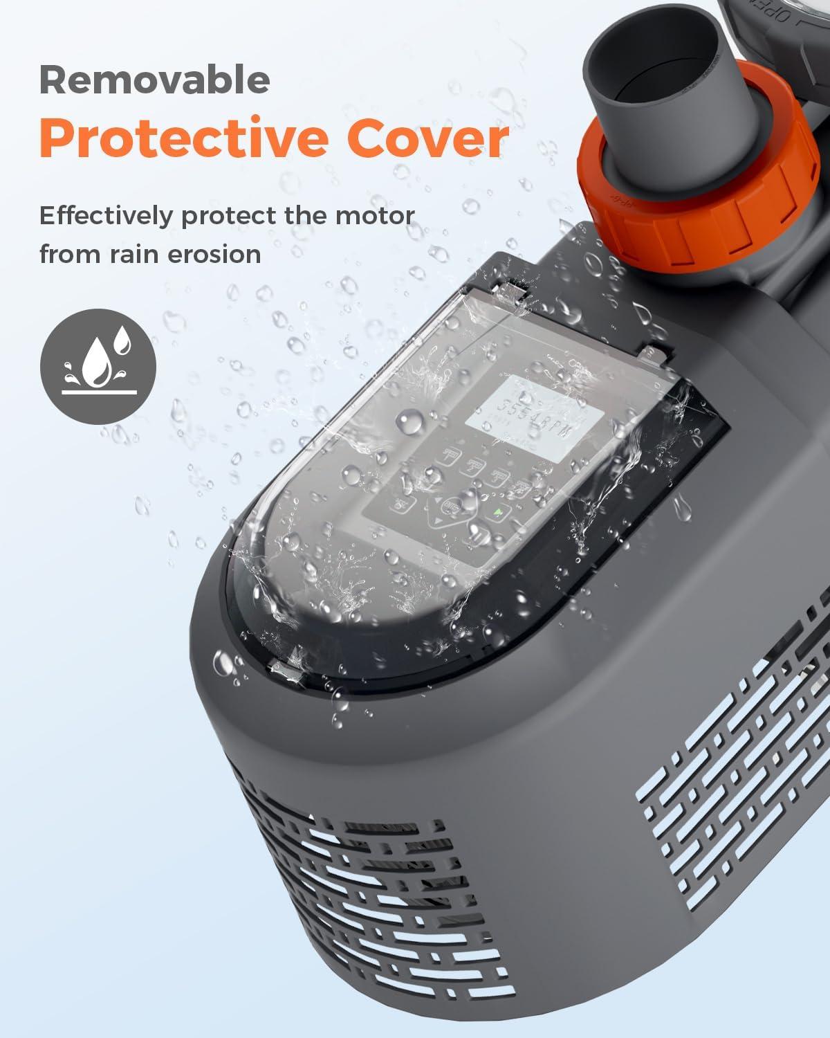 Variable Speed Pool Pump 1.8HPwith Smart Control - Energy Efficient, Quiet Operation, Built-in Safety & Easy Maintenance - Ideal for In-ground and Above-ground Pools