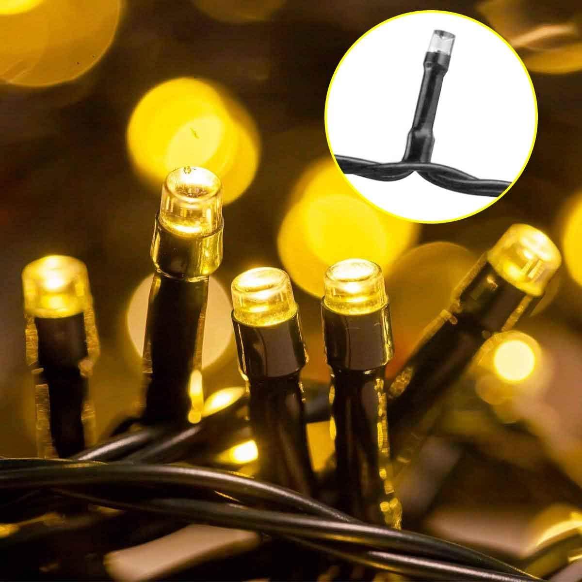 Morttic Christmas Decorative Mini Lights 200LED 66Ft Connectable Plug in Christmas Lights String Lights, Waterproof Fairy Lights 8 Lighting Modes for Bedroom Wedding Room Party Christmas Tree Decor