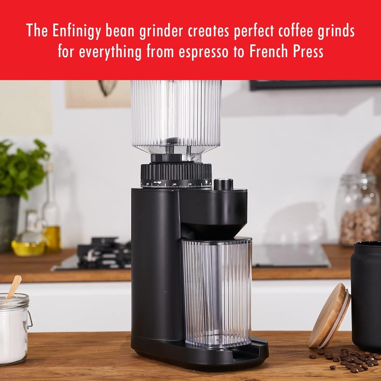 ZWILLING Enfinigy Burr Coffee Grinder Electric, 140 Coffee Grinding Options from Espresso to Drip Coffee