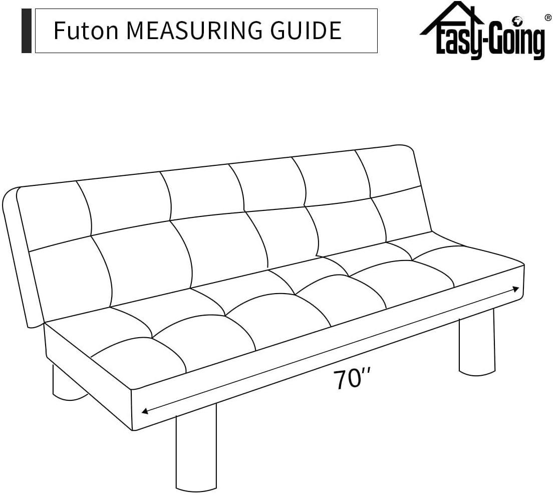 Easy-Going Futon Reversible Sofa Slipcover Water Resistant Couch Cover(Futon, Gray/Light Gray)