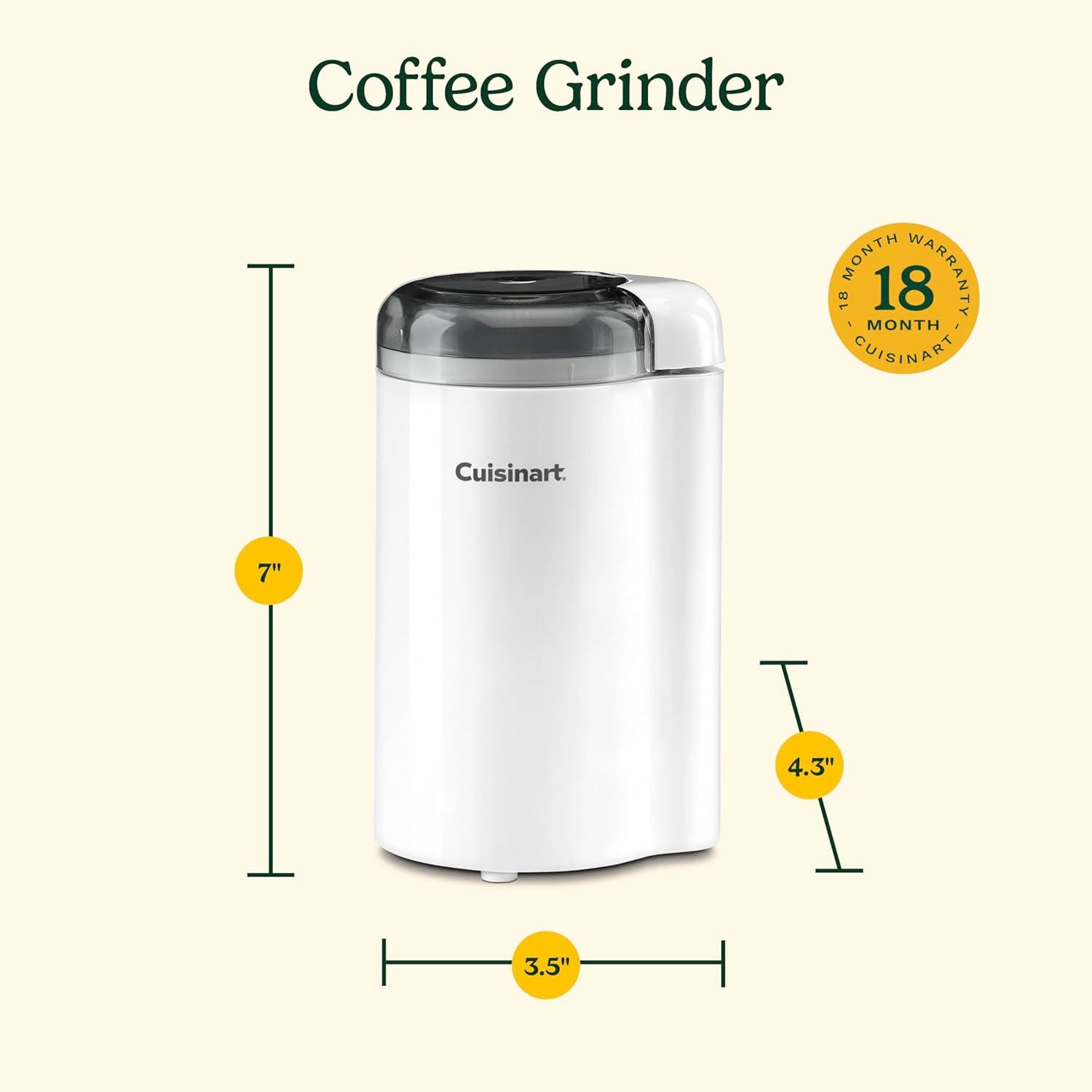 Cuisinart 12 Cup Classic Coffee Grinder, White, DCG-20N