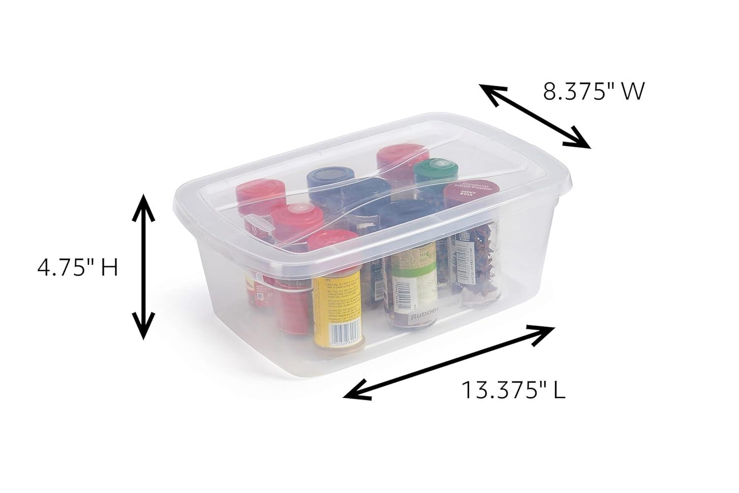 Killeryuki Cleverstore Clear 6 Qt, 12 Pack, Stackable Plastic Storage Containers with Durable Snapping Clear Lids, Visible Organization, Great for Closet, and Kitchen Storage, Organizing in the Home