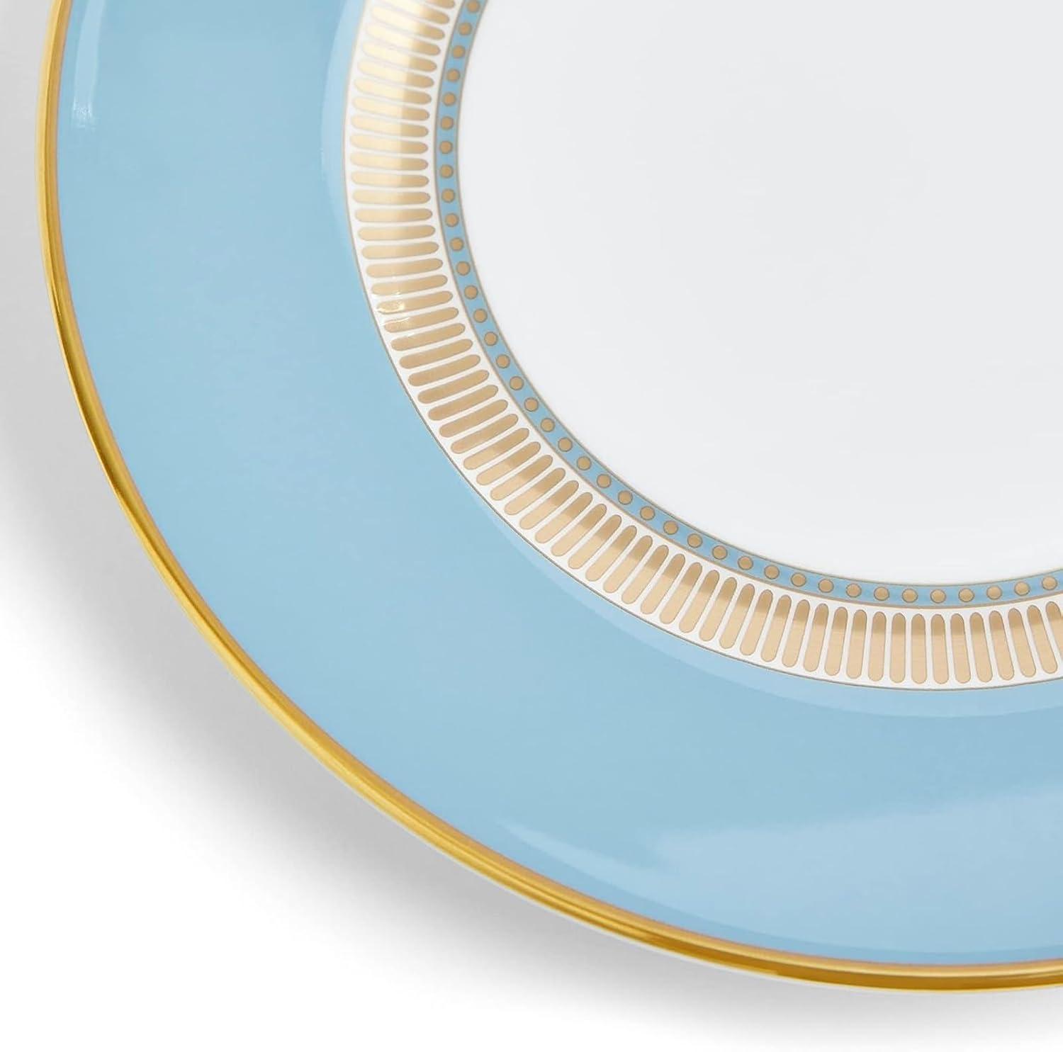 Helia Blue and Gold Handcrafted Porcelain Salad Plate