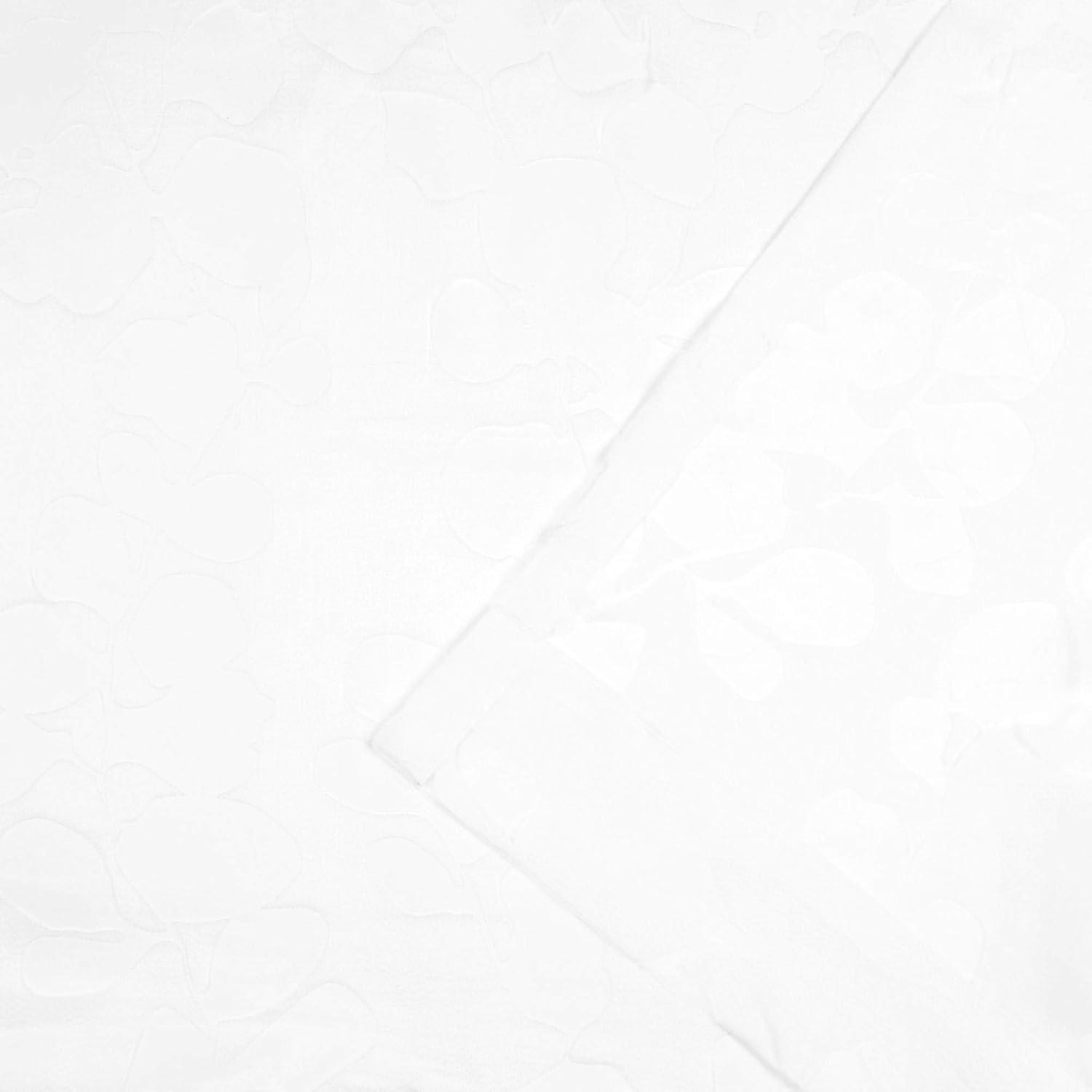 Exclusive Home Wilshire Burnout Sheer Hidden Tab Top Curtain Panel Pair, 54"x108", Winter White