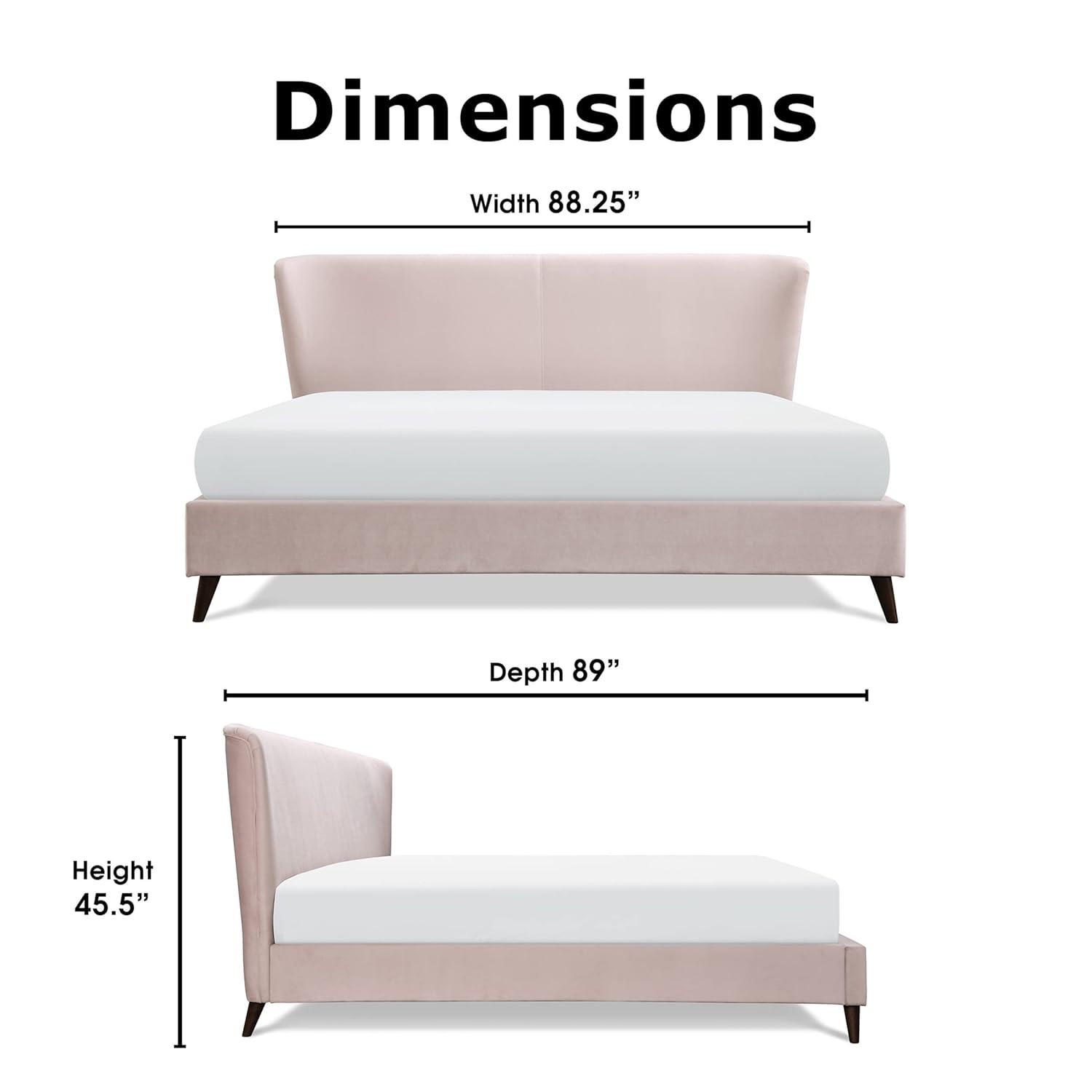 Adore Decor Adele Jupiter Wingback Upholstered Platform Bed