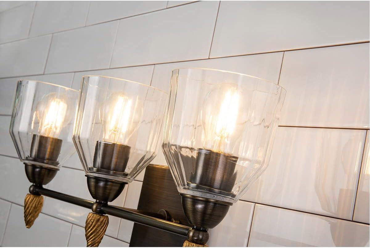 Lucas McKearn Felice 3-light Acorn-shaped Metal Bath Vanity Light in Dark Bronze