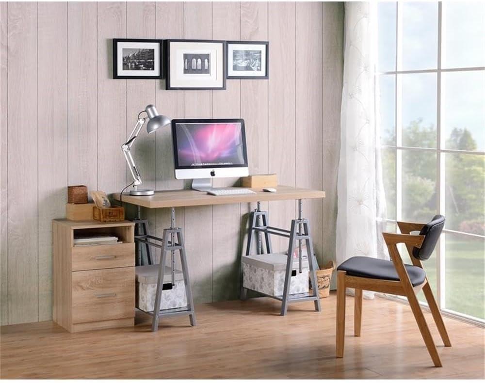 Williston Forge Cayuga Adjustable Solid Wood Top Standing Desk