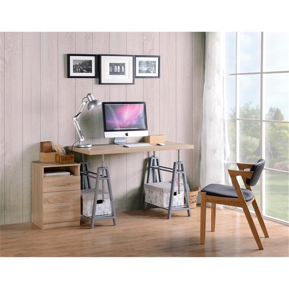 Williston Forge Cayuga Adjustable Solid Wood Top Standing Desk