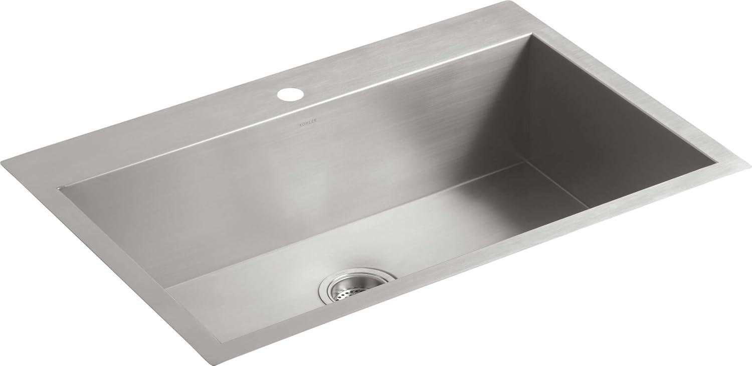 Vault™ 33" L x 22" W Top Mount/Under Mount Large Single Bowl Kitchen Sink