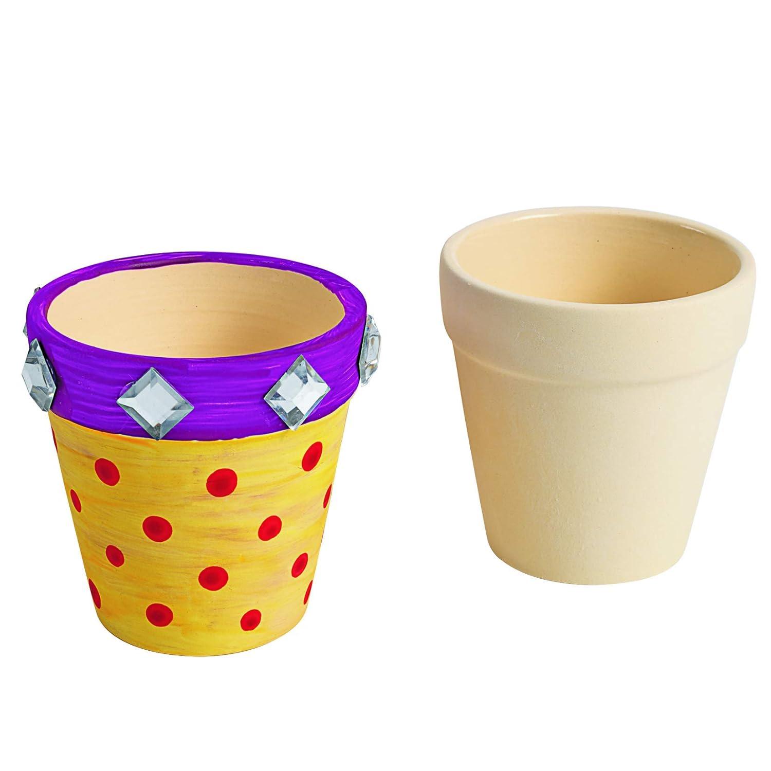 Colorations Ceramic Flower Pots - Set of 12