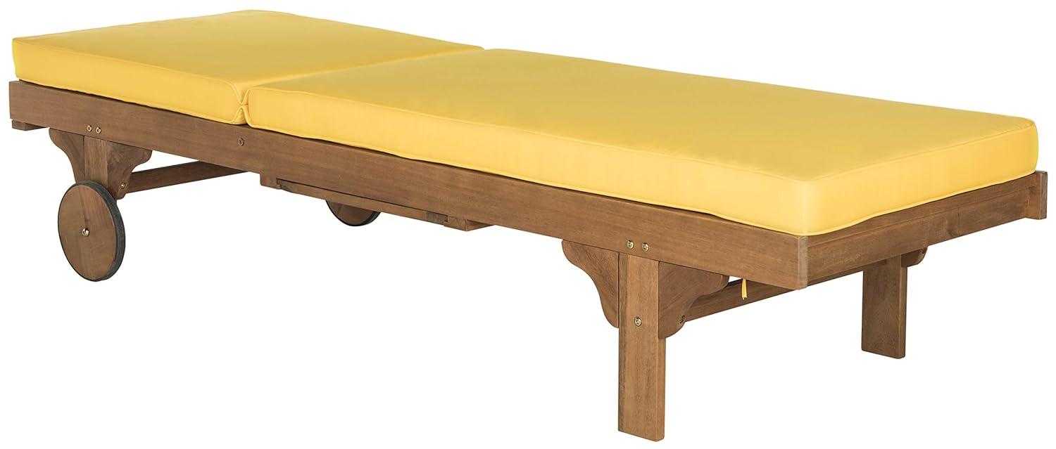 Newport Lounge Chair - Outdoor - PAT7022 - Natural/Yellow -Safavieh