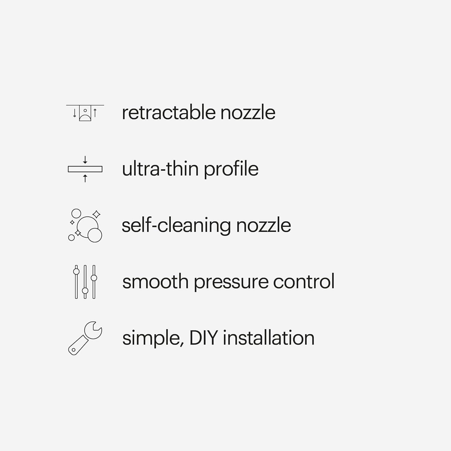 Brondell Bidet - Thinline SimpleSpa SS-150 Fresh Water Spray Non-Electric Bidet Toilet Attachment in White with Self Cleaning Nozzle