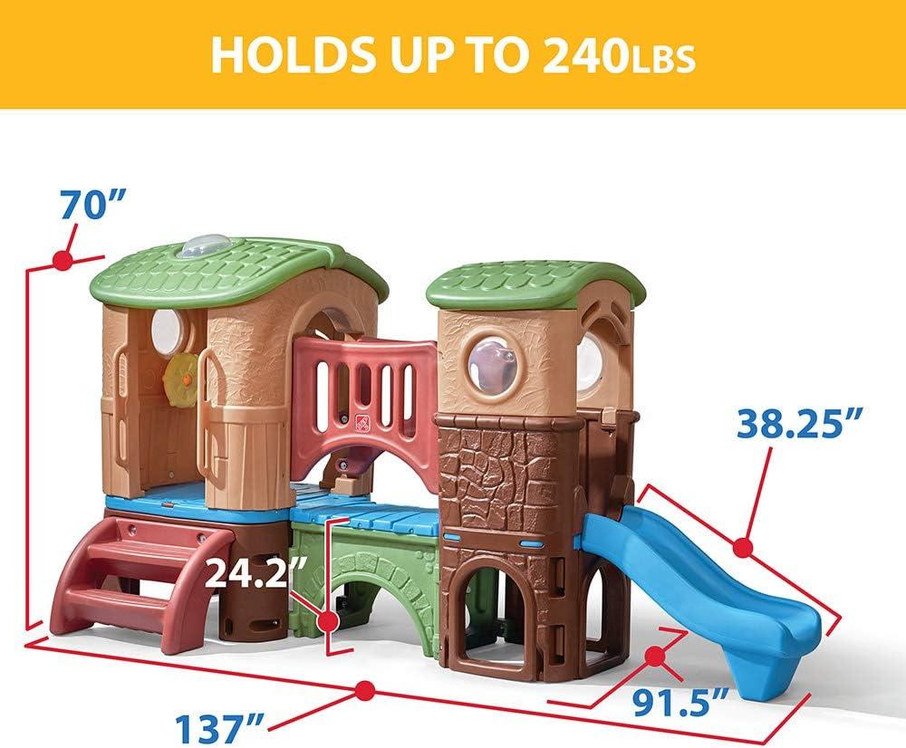 Clubhouse Climber with Dual Slides and Playhouse