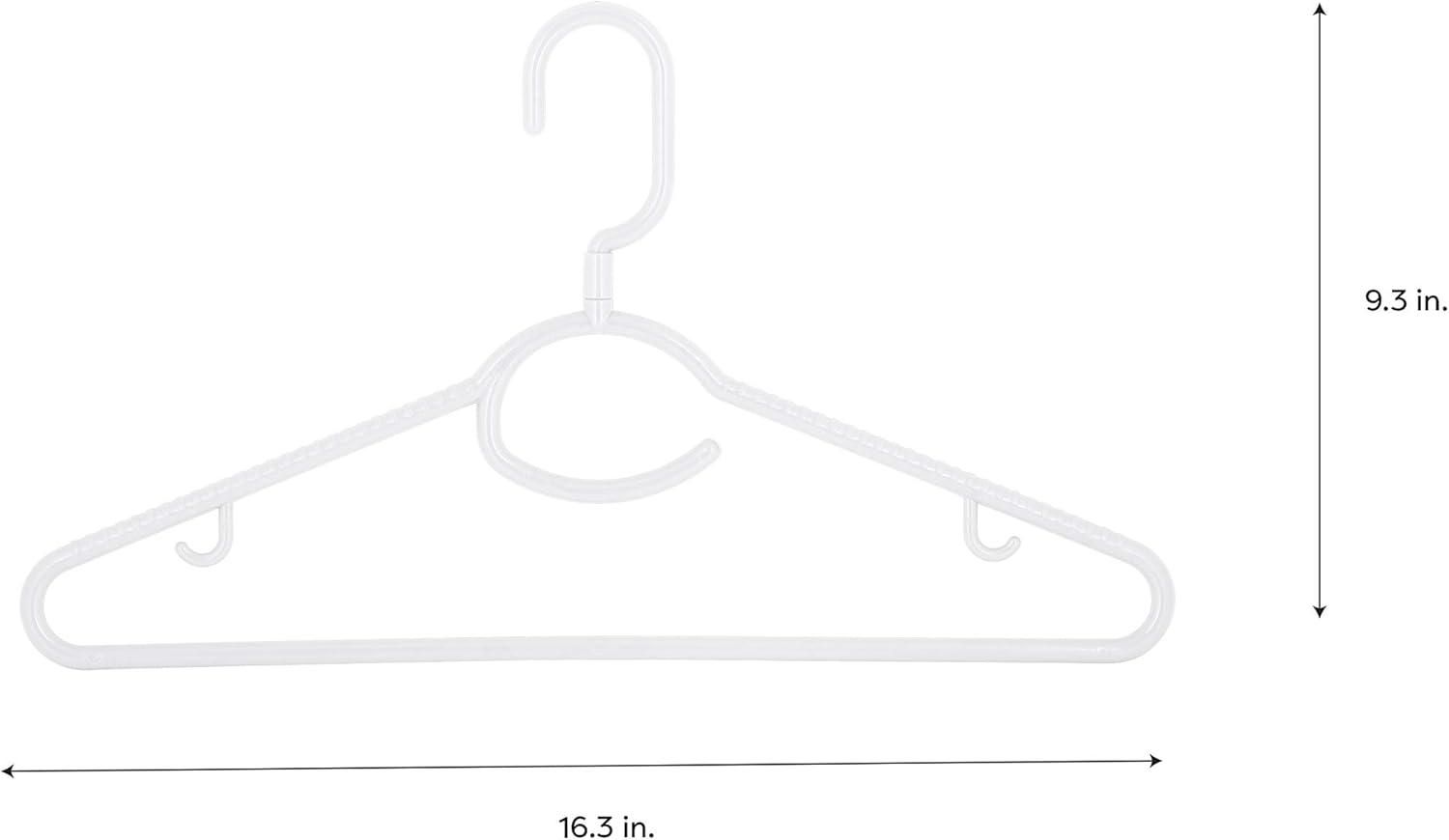 Laundry 360 Woolite Plastic Standard Hanger for Dress/Shirt/Sweater (Set of 5)