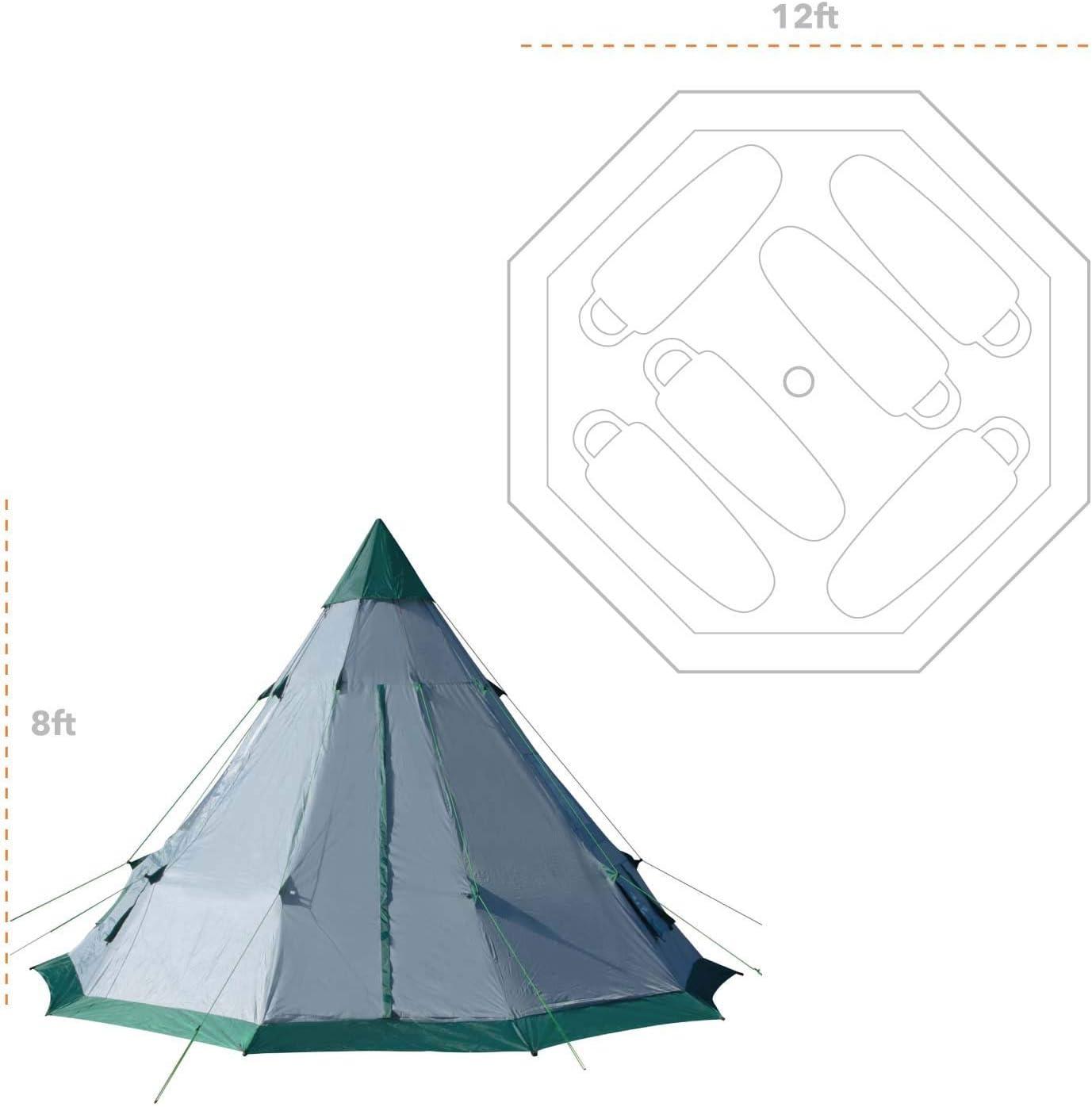 Winterial Camping Tent, 1/3/6 Person Lightweight Personal Bivy 1 to 6 Person Tent with Waterproof Tent Rainfly, Durable Stitched Tent for Camping, Beach, Backpacking, Hiking, and Festivals.