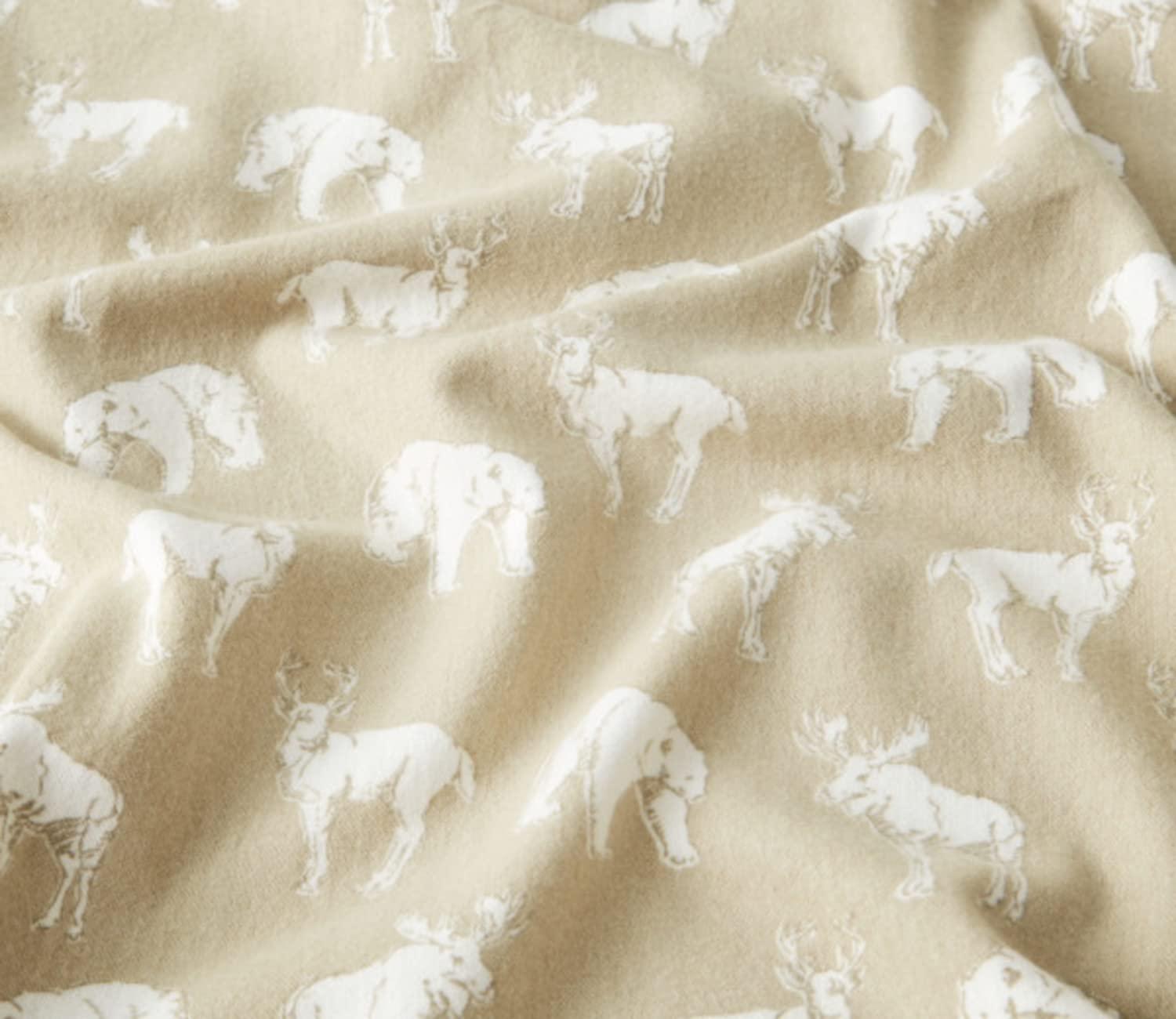 Full Patterned Flannel Sheet Set Tan - Eddie Bauer