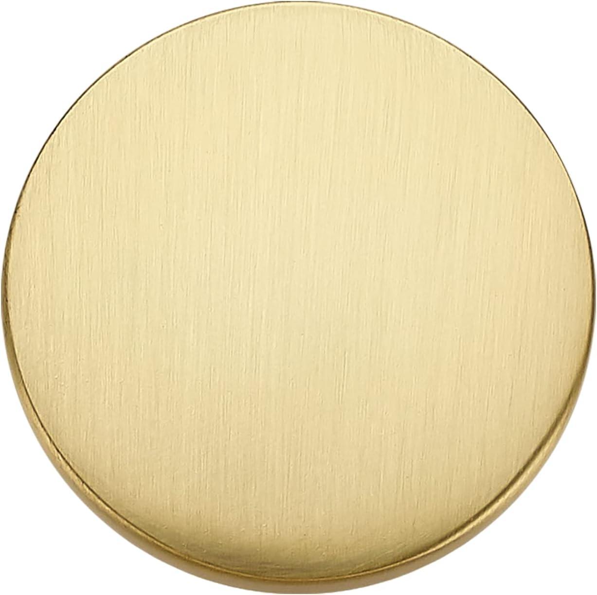 Brushed Brass Round Knurled Cabinet Knob Set