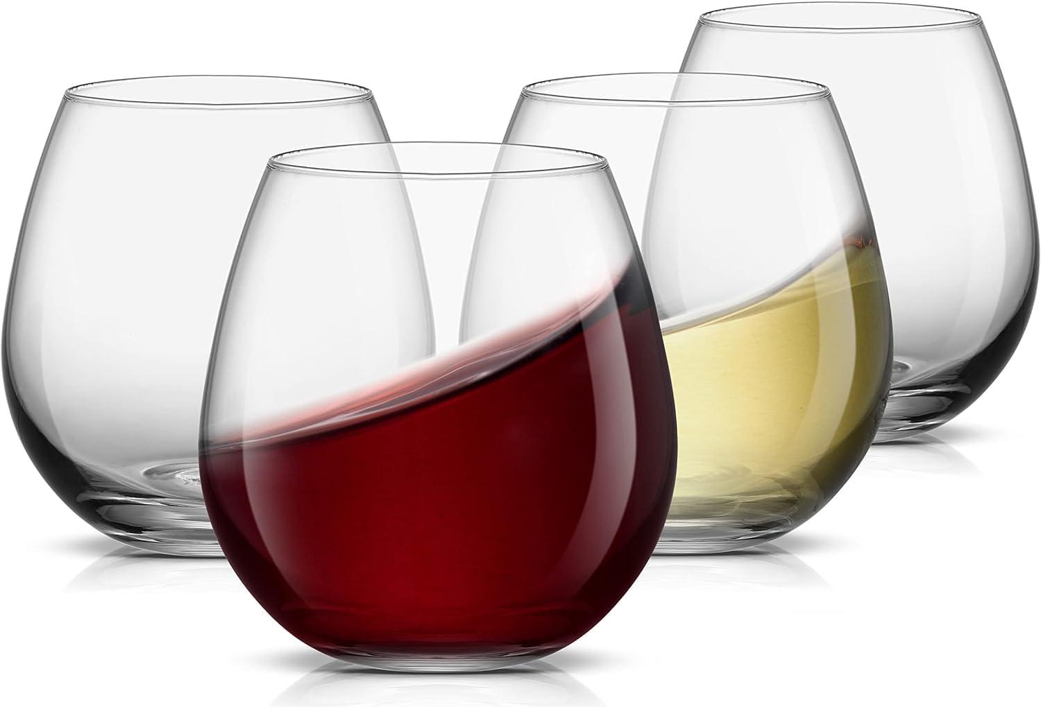 JoyJolt Spirits Stemless Wine Glasses, 15oz.