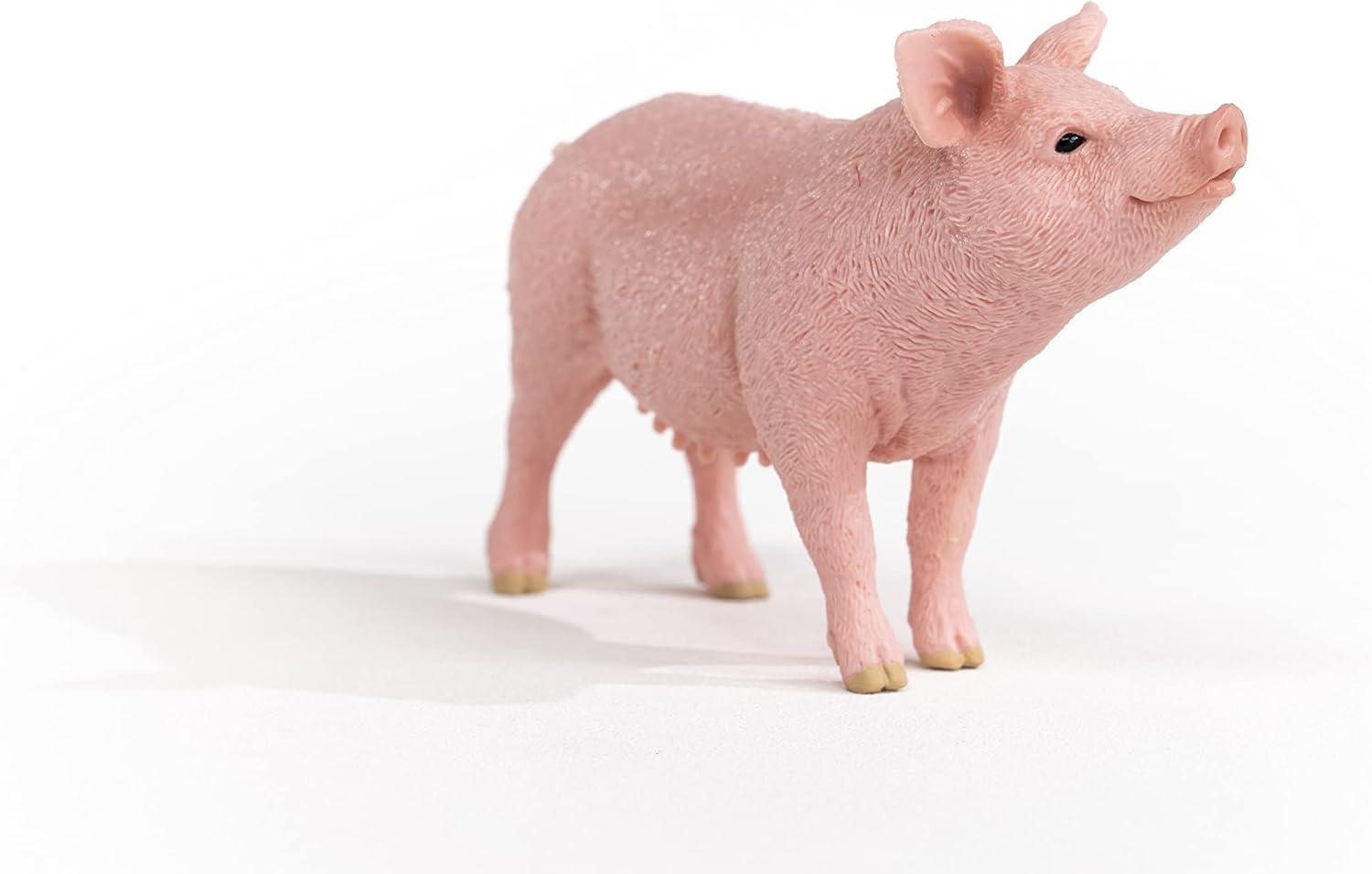 Realistic Pink Farm Animal Pig Toy Figurine