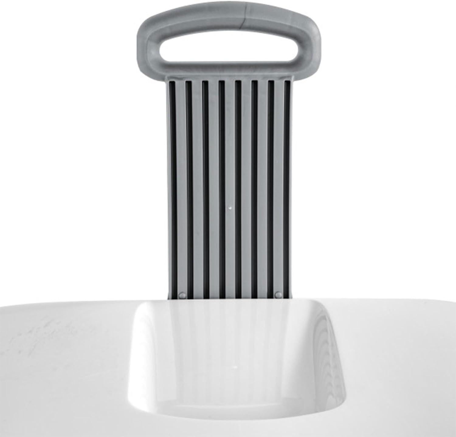 White Plastic Wheeled Laundry Hamper with Lid